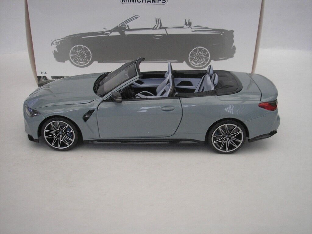 Minichamps 2021 BMW M4 Cabriolet (G83) Grey Metallic 1:18