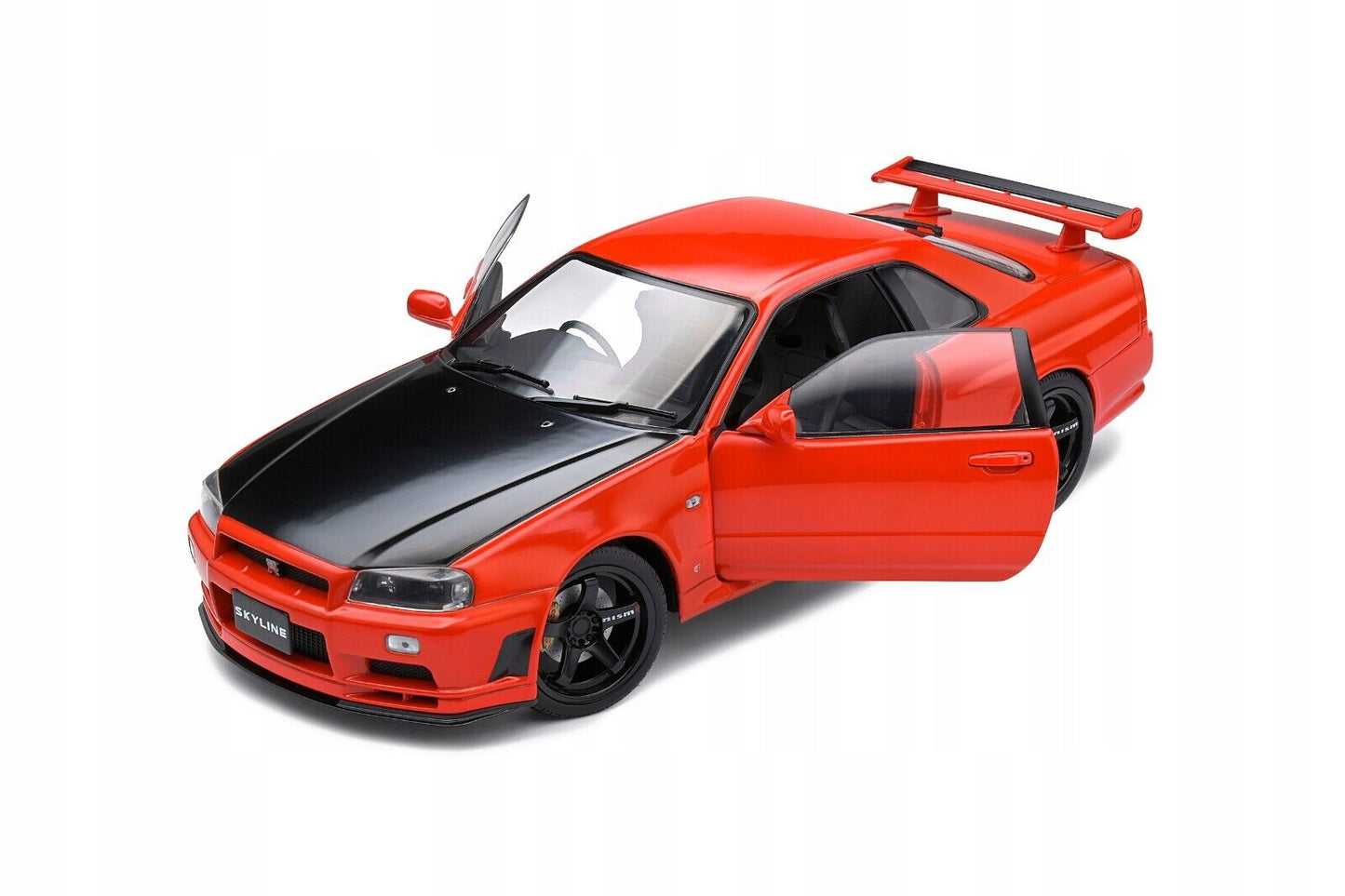 Solido 1999 Nissan Skyline GT-R (R34) Red w/ Black Hood  1:18