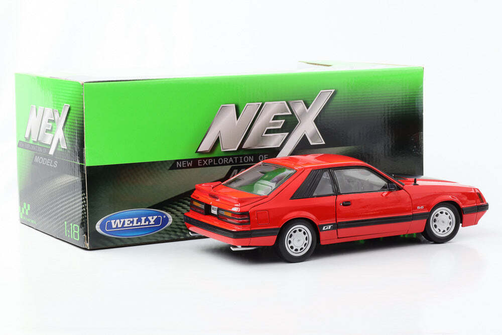 Welly 1986 Ford Mustang GT 5.0 Red 1:18