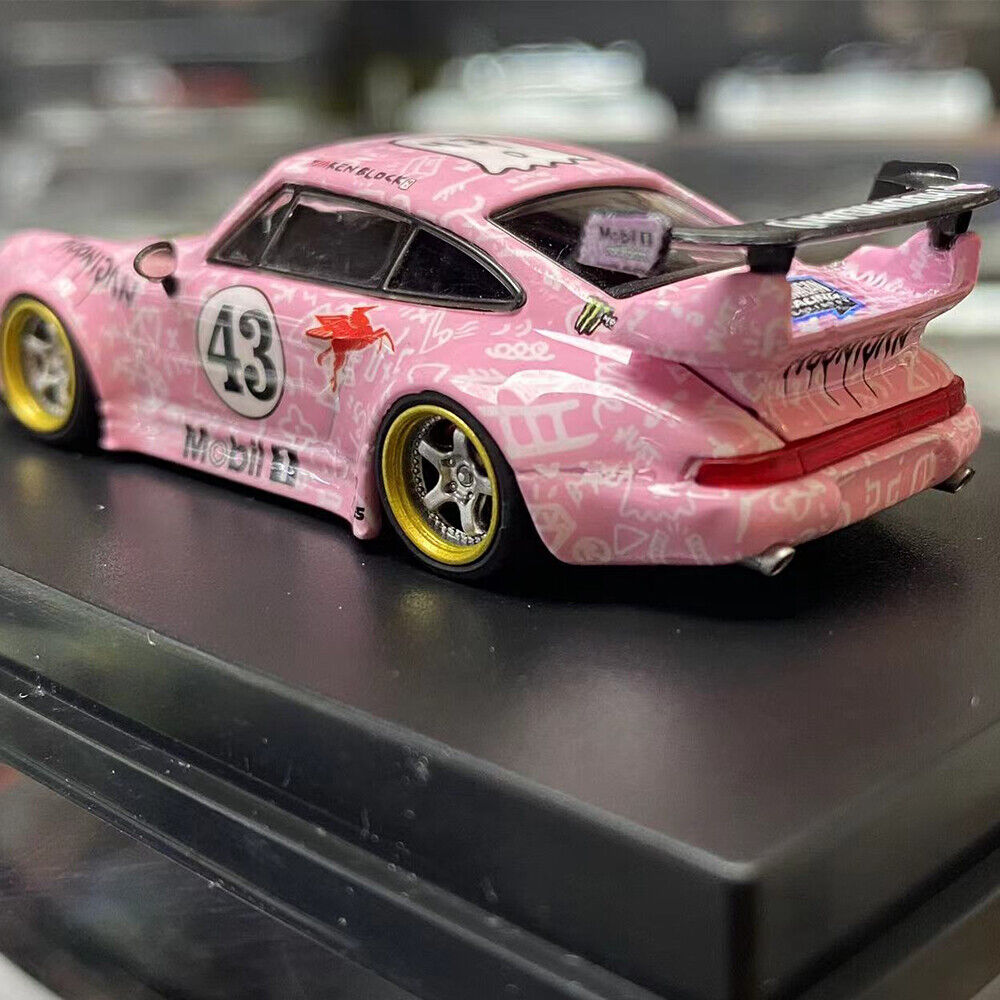 King Model Porsche 911 964 RWB Pink Hoonipigasus 1:64