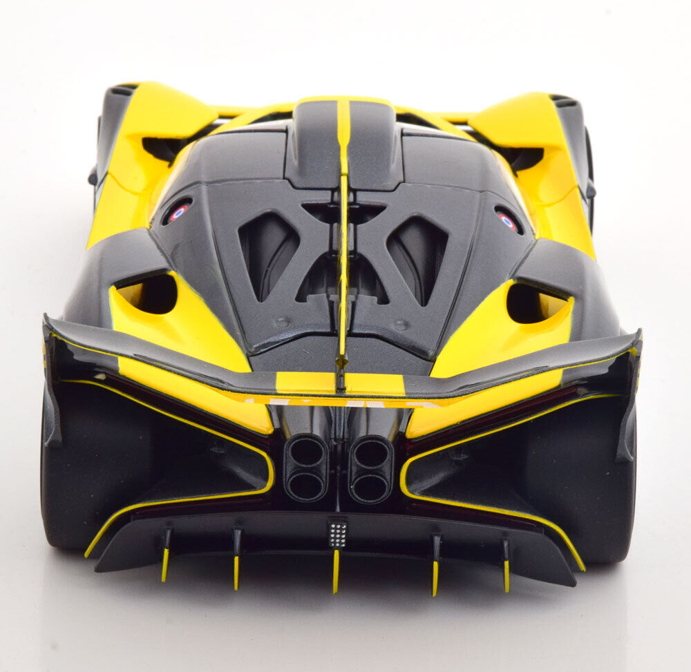Bburago 2020 Bugatti Bolide Yellow w/ Grey Metallic 1:18