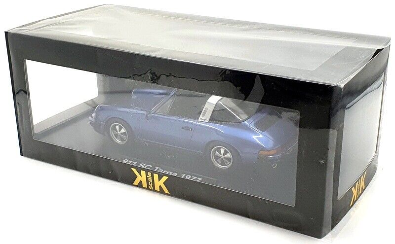 KK Scale 1977 Porsche 911 SC Targa w/ Removable Top G Series Blue Metallic 1:18