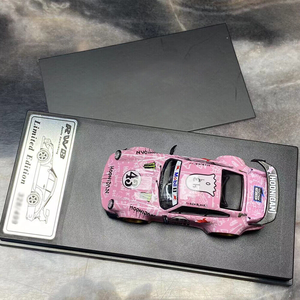 King Model Porsche 911 964 RWB Pink Hoonipigasus 1:64