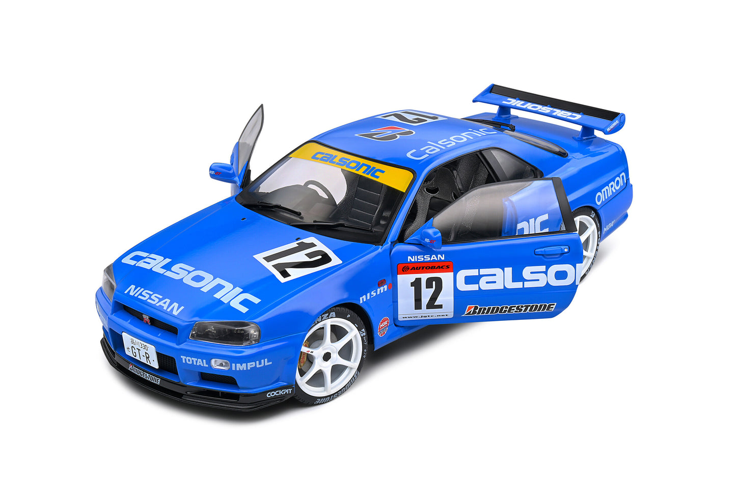 Solido 2000 Nissan GT-R (R34) Streetfighter Calsonic Tribute Blue RHD 1:18