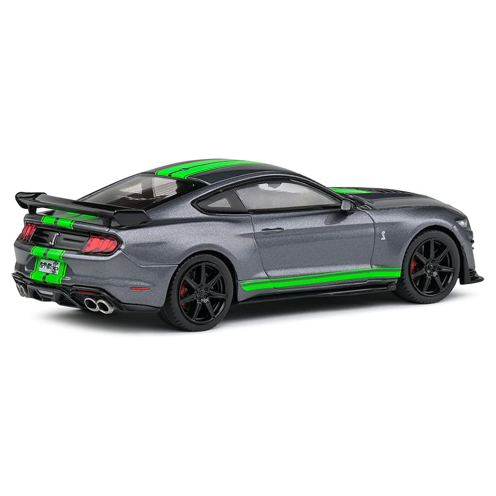 Solido 1:43 2020  Ford Shelby Mustang GT500 Grey w/ Green Stripes