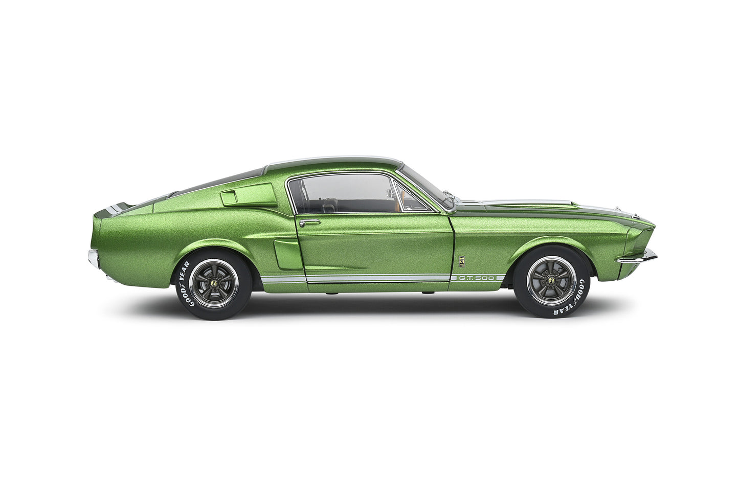 Solido 1967 Ford Shelby Mustang GT500 Lime Green w/ White Stripes 1:18