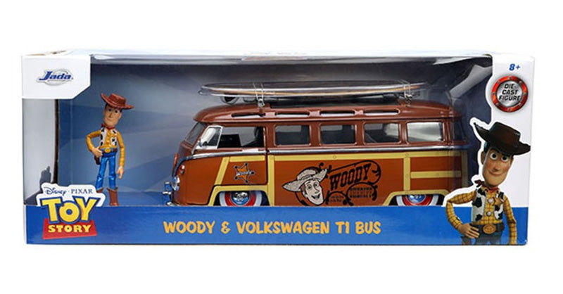 Toy Story - Volkswagen T1 Surf Bus with Woody Figure 1:24